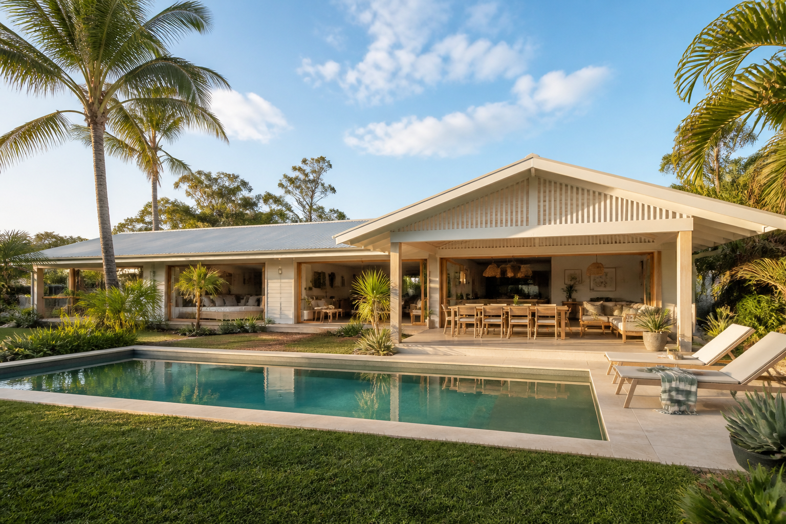 Contemporary Australian coastal home with a pool